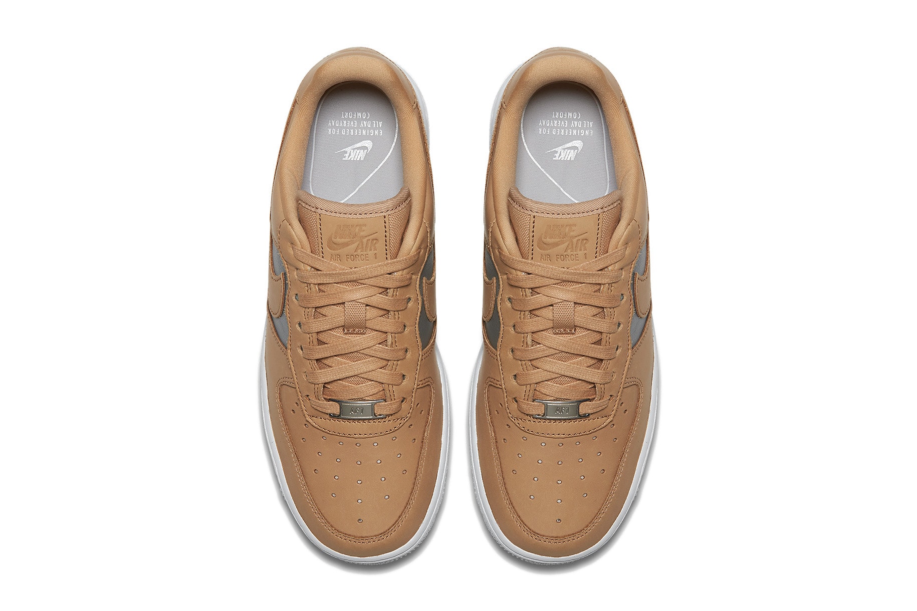 Nike Air Force 1 and Blazer Low in "Tan Silver" Sneaker Silhouette
