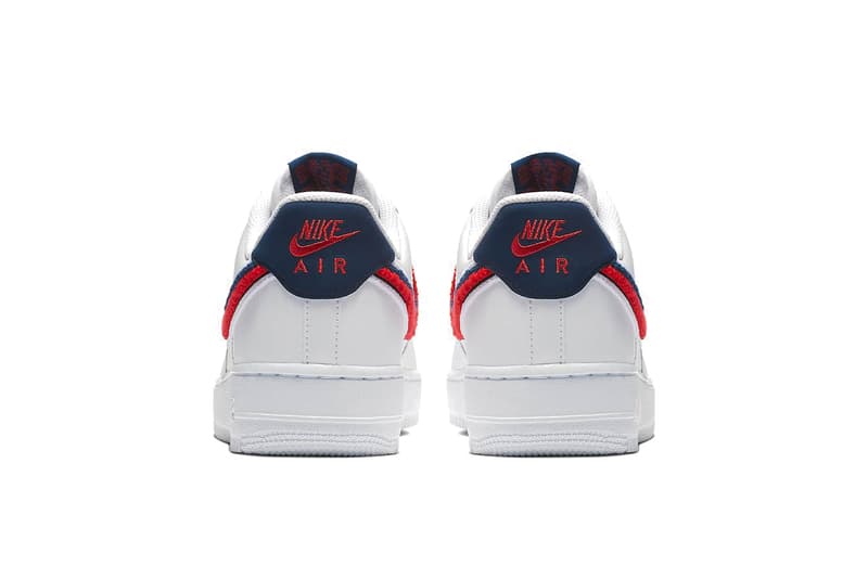 Nike 3D Chenille Swoosh Air Force 1 Low Red Blue White