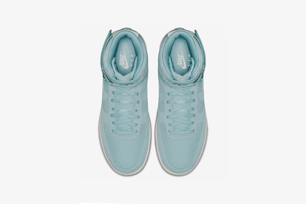 nike air force 1 hi high suede dusky pink powder blue mustard yellow