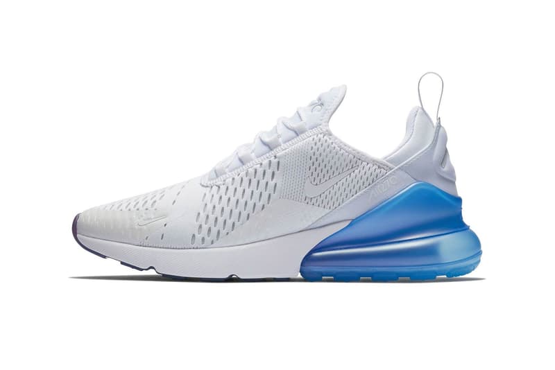 Nike Air Max 270 White Metallic Silver Blue