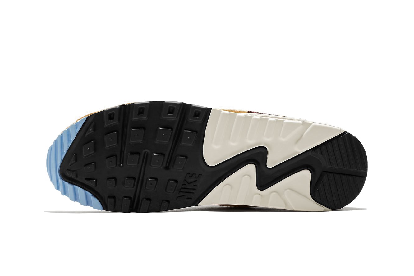Nike Air Max 90 Chenille Swoosh Brown Textured Sneaker Retro