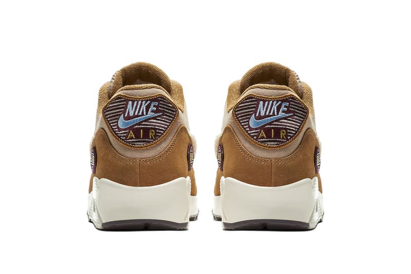 Nike Air Max 90 Chenille Swoosh Brown Textured Sneaker Retro