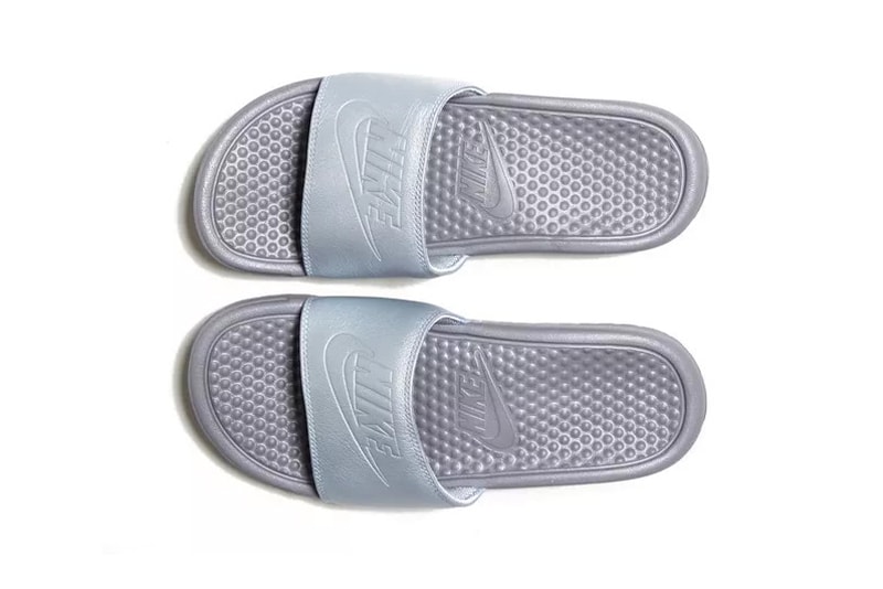 Nike Benassi Slide Grey Metallic