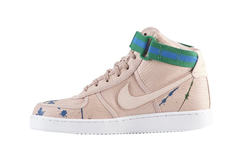 Nike Vandal Hi Particle Beige Paint Splatter Blue Green Sneakers