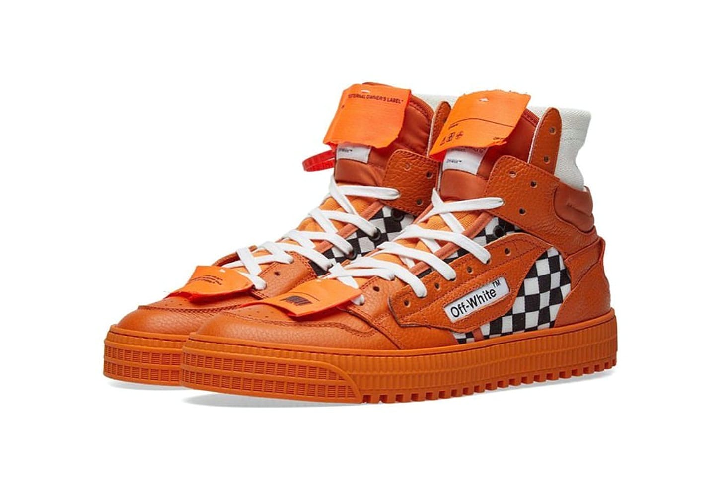 off white sneakers orange
