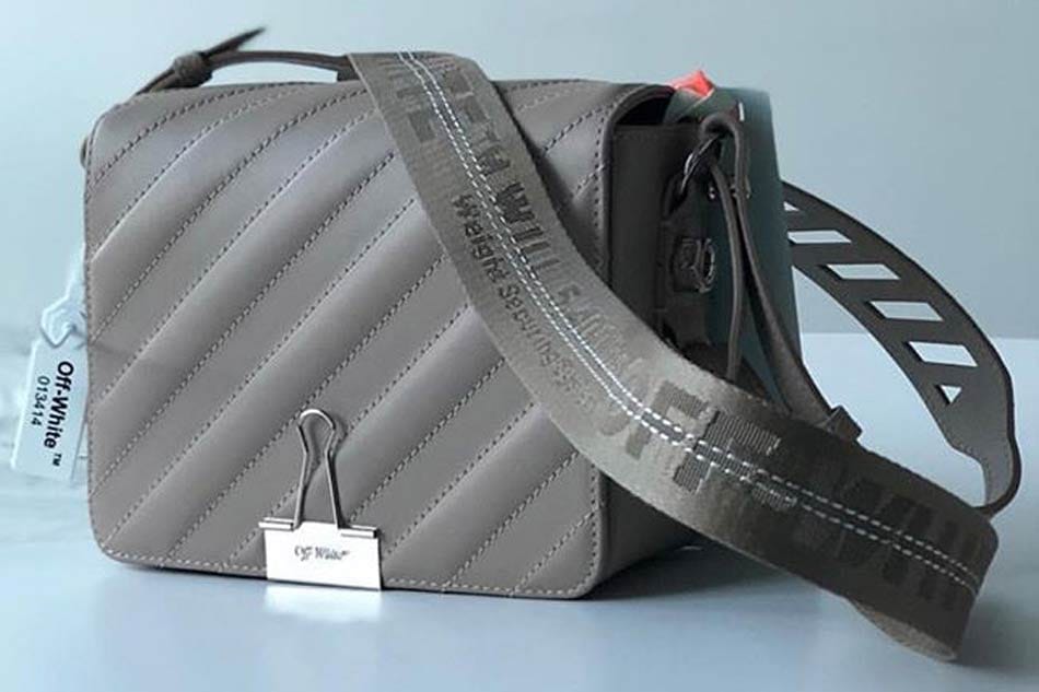 Off-White Nude Mini Diagonal Binder Clip purse | Purses, Mini, Bags