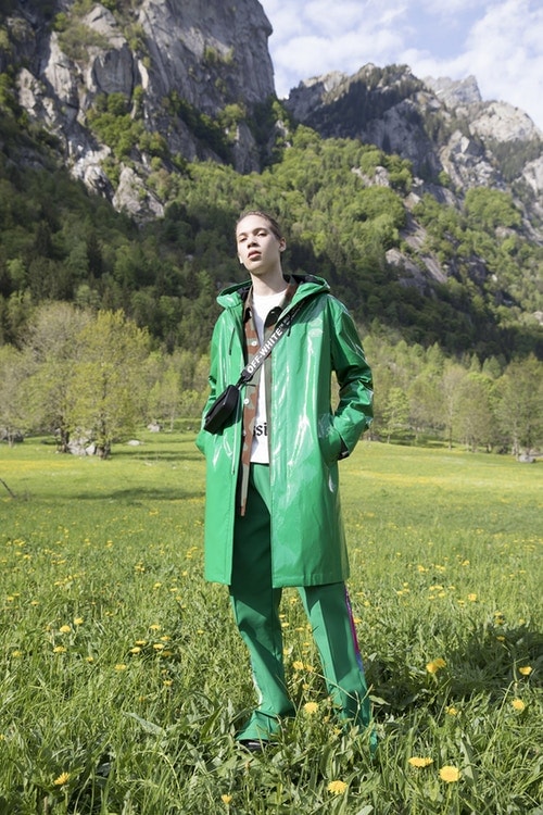 Off-White Men's Resort 2019 Impressionism Collection Jacket Pants Green