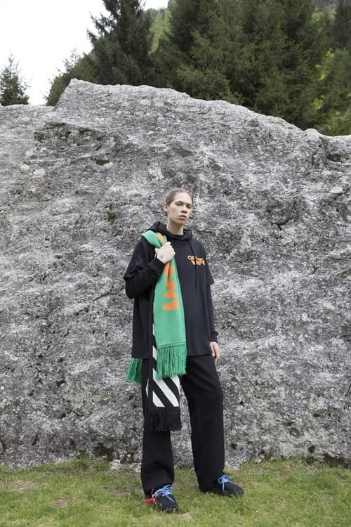 Off-White Men's Resort 2019 Impressionism Collection Sweater Pants Scarf Black Green