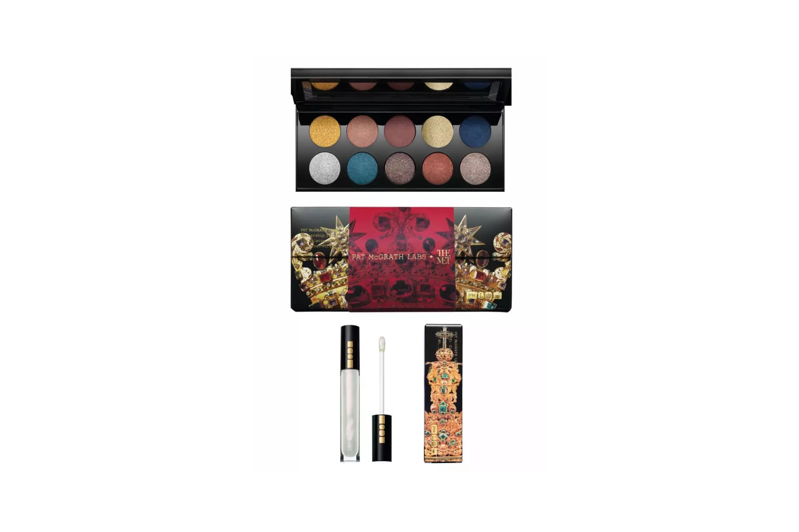 Pat McGrath Labs x The Met Collection Mothership IV: Decadence Eyeshadow Palette LUST Lip Gloss Aliengelic