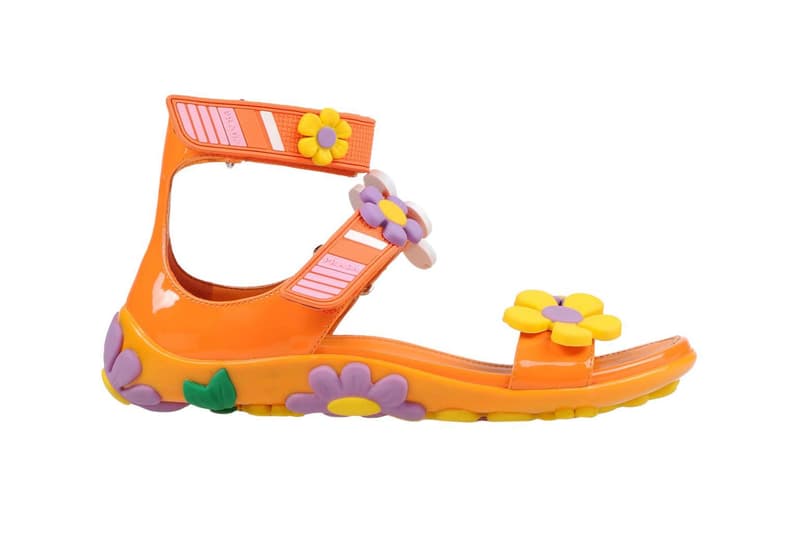 Prada Flower Sandals Orange