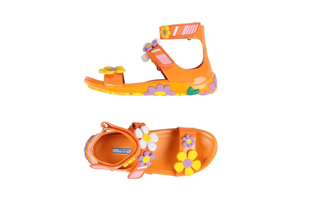 Prada Flower Sandals Orange
