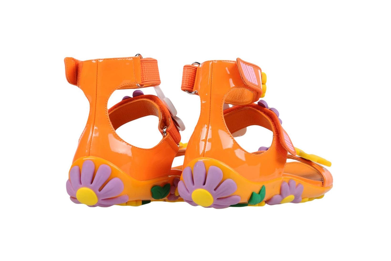 Prada Flower Sandals Orange