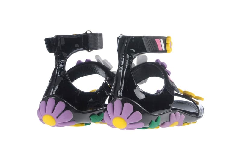 Prada Flower Sandals Black