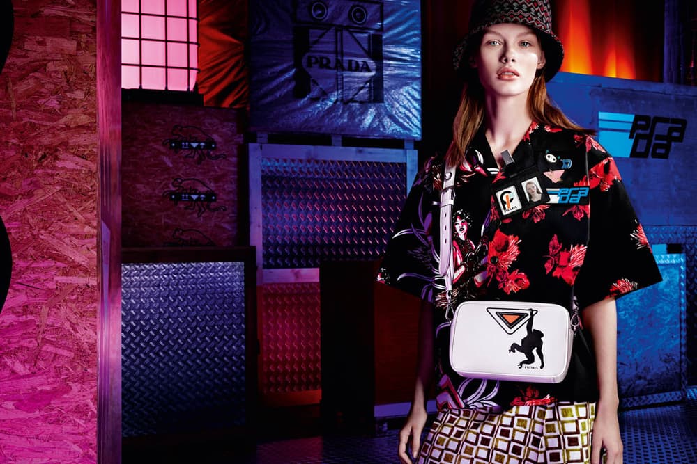 Prada Pre-Fall 18 Campaign by Willy Vanderperre Miuccia Prada Collection Rainbow Utalitarian Color Texture Retro Future