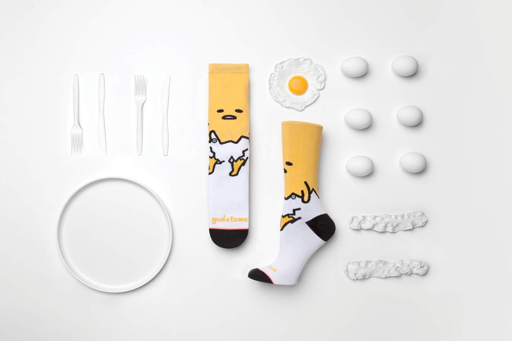 Sanrio Stance Gudetama Socks White