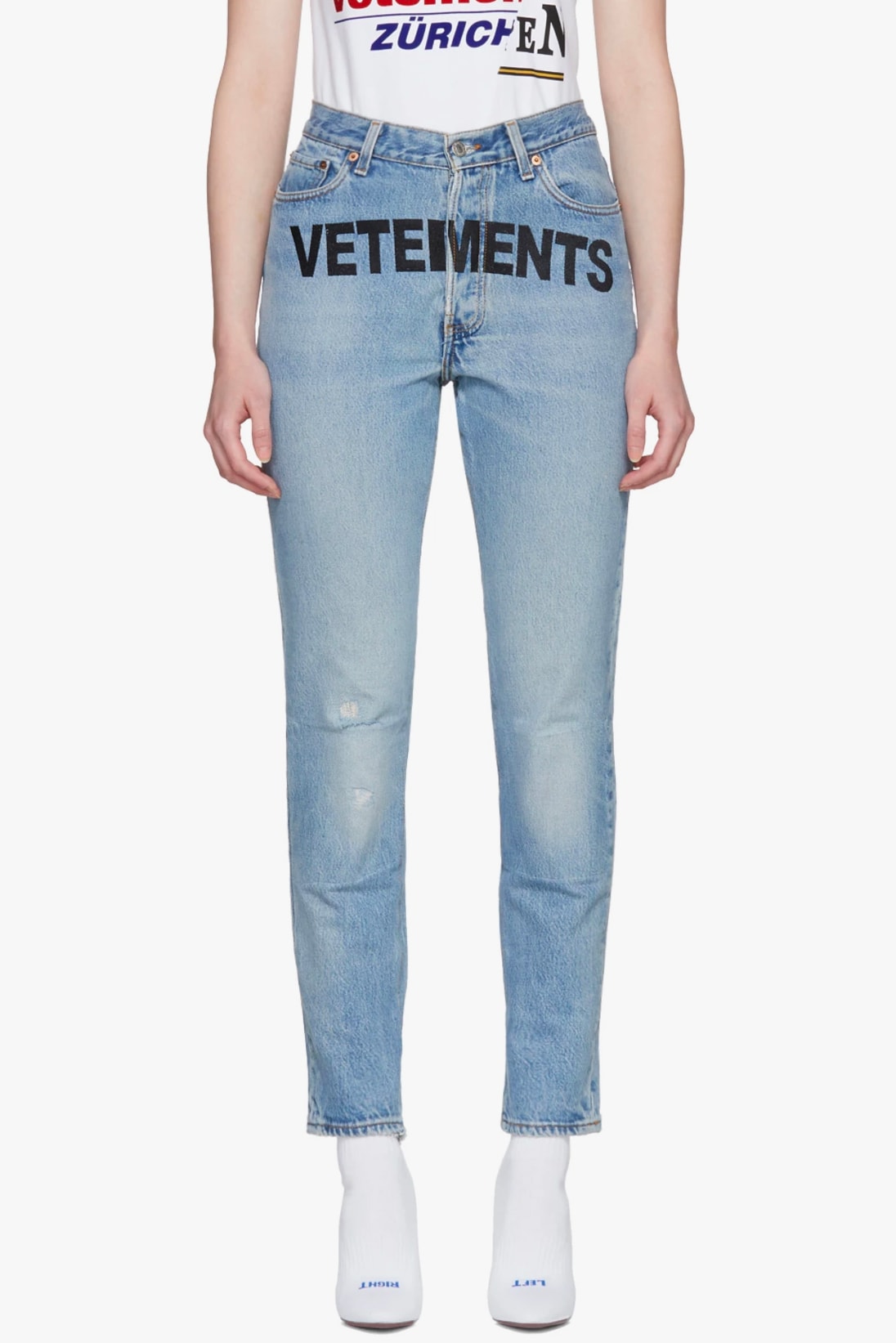 Vetements Levi's Jeans Denim SSENSE Sale
