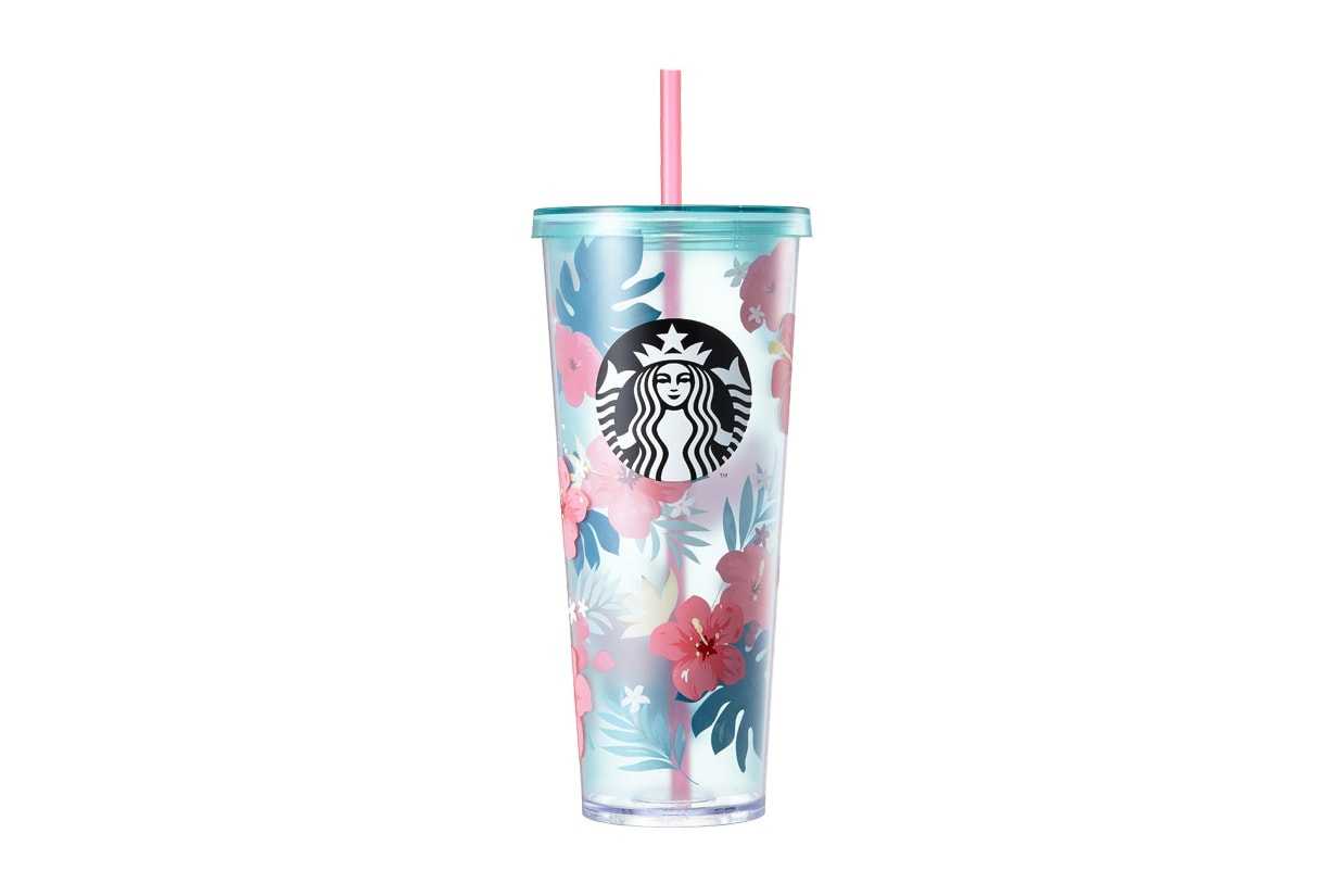 Starbucks Korea Pink and Blue Hibiscus Cup Summer 2018