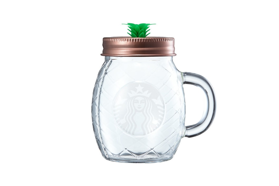 Starbucks Korea Pineapple Glass Cup with Lid Summer 2018
