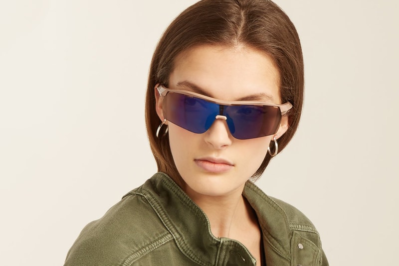 Stella McCartney Blue and Pale Pink Turbo Wrap Eco-Friendly Sunglasses
