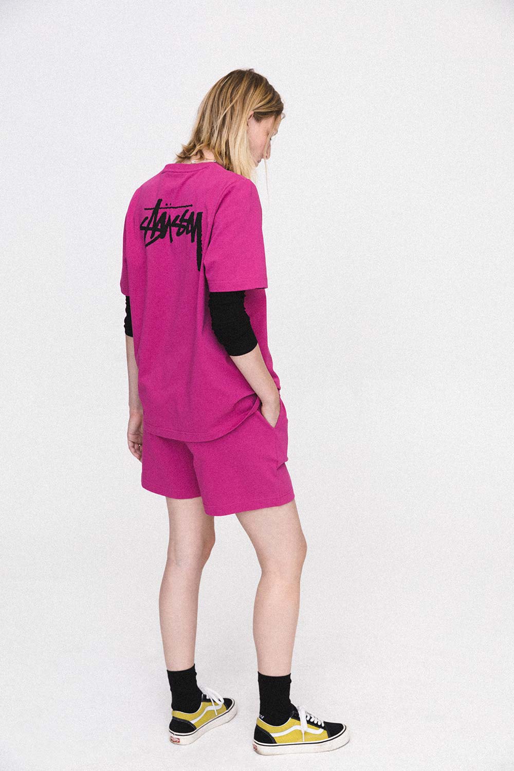 Stussy Women Summer 2018 Lookbook Pink T-Shirt Logo