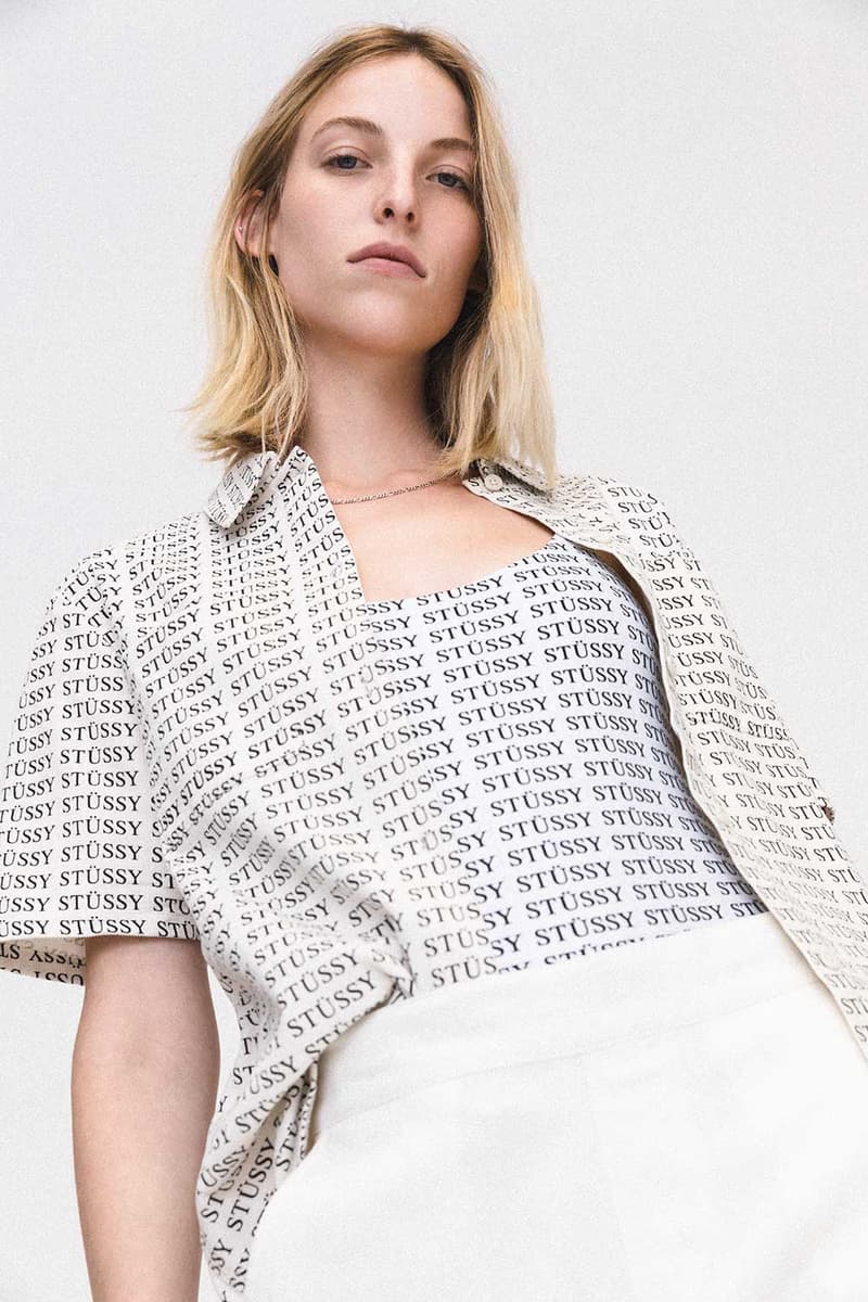 Stussy Women Summer 2018 Lookbook White Logo Shirt