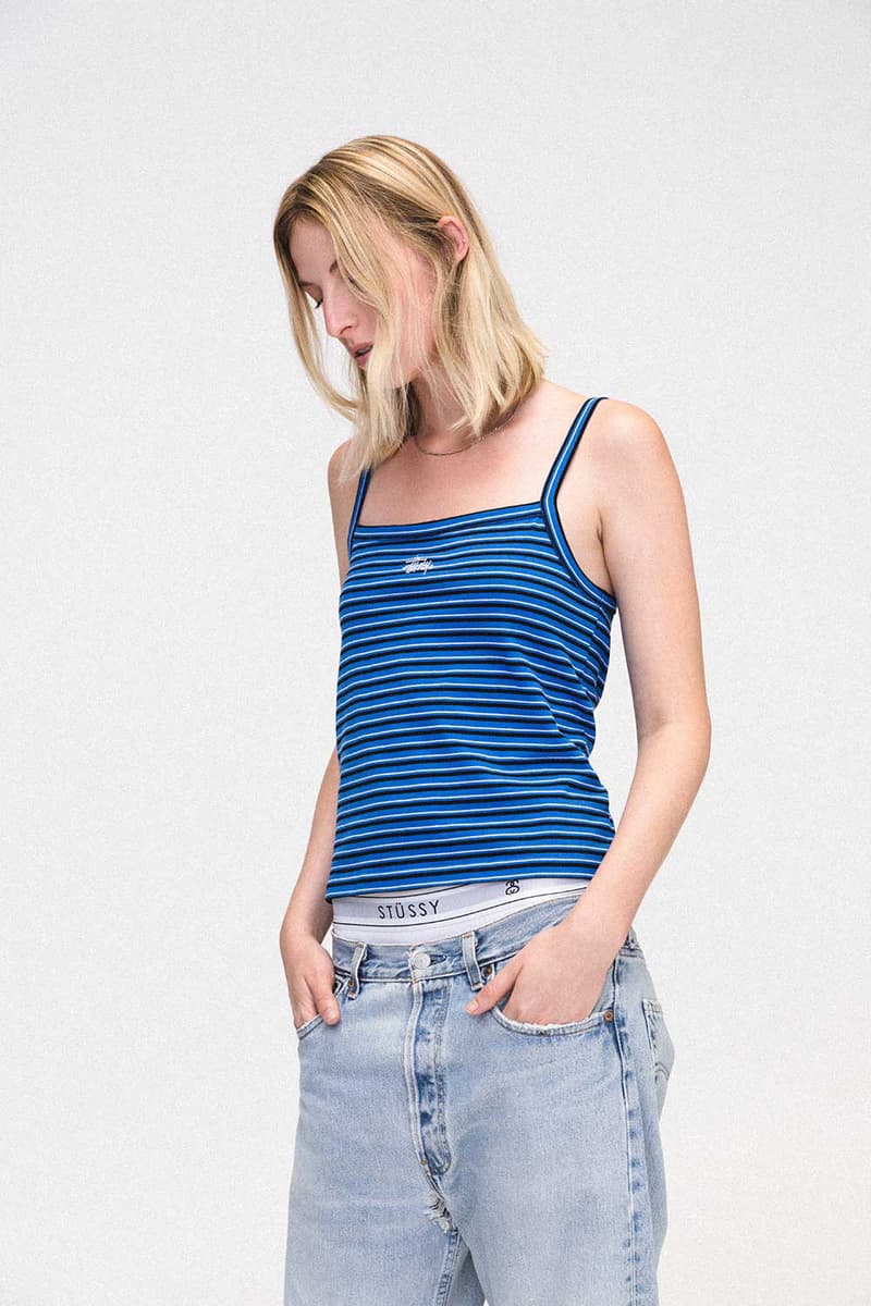 Stussy Women Summer 2018 Lookbook Blue Stripe Tank Top