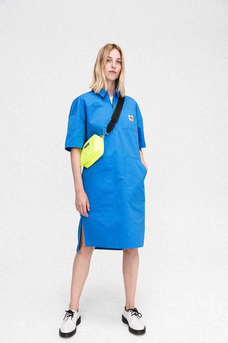 Stussy Women Summer 2018 Lookbook Blue Shirt Dress Fanny Pack