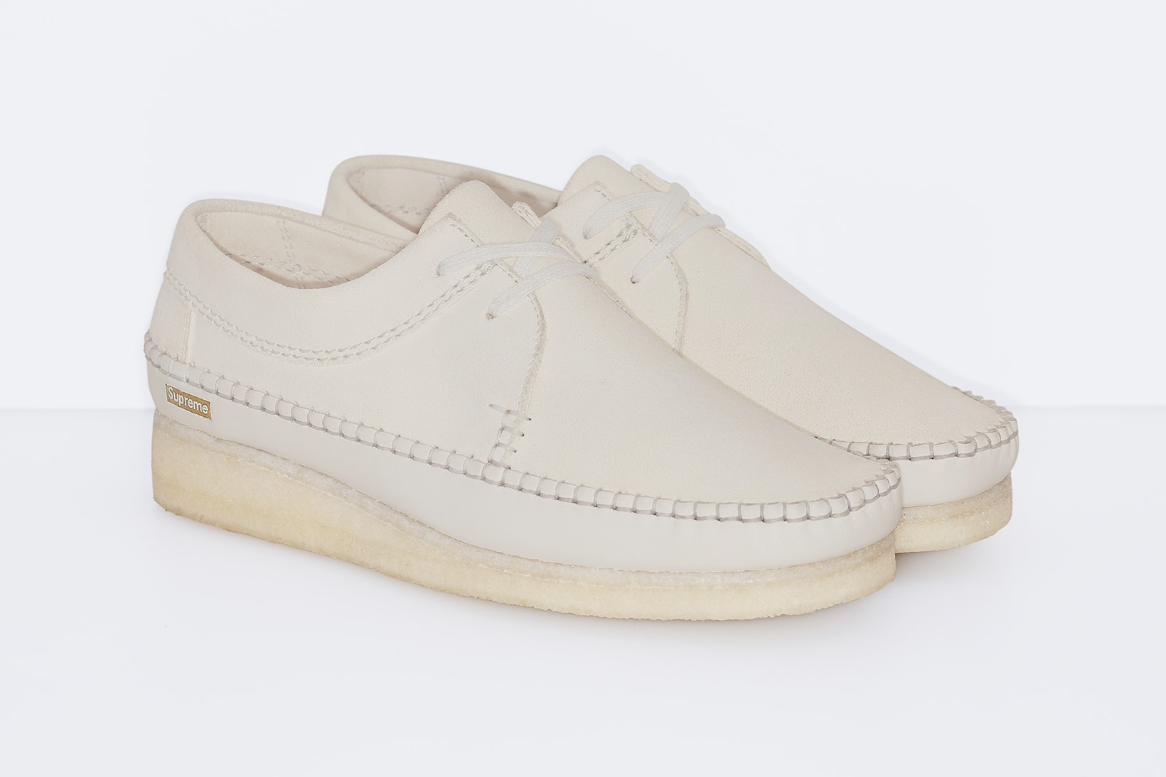 Supreme x Clarks Originals Weaver Shoe Collaboration Off White