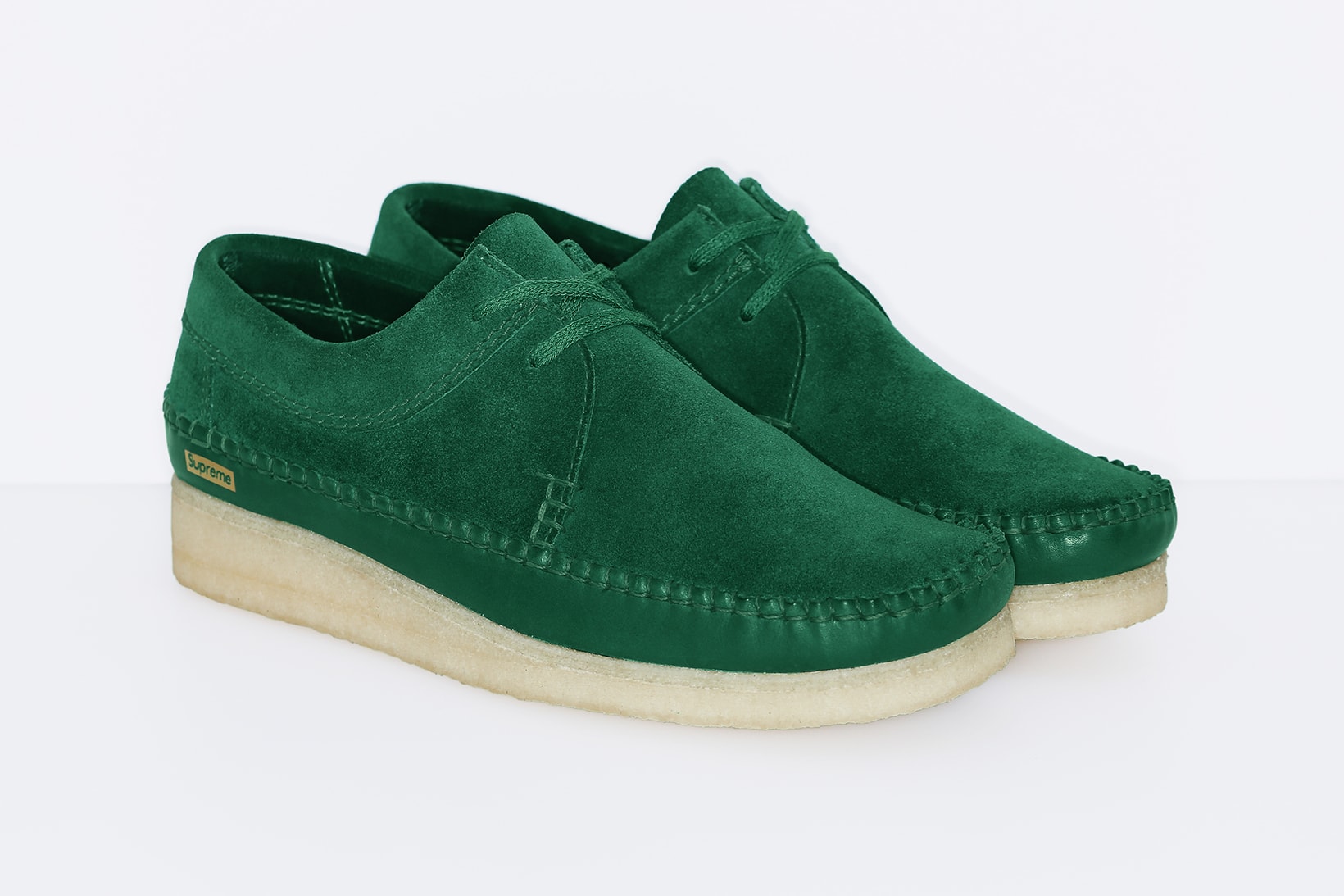 Supreme x Clarks Originals Weaver Shoe Collaboration Green