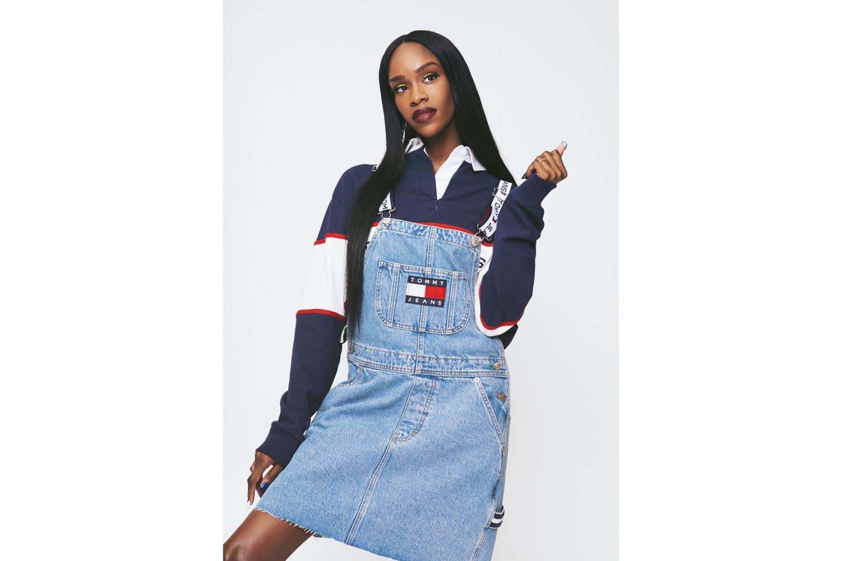 Tommy Jeans Spring 2018 Capsule Collection Campaign Overall Dress Rugby Blue