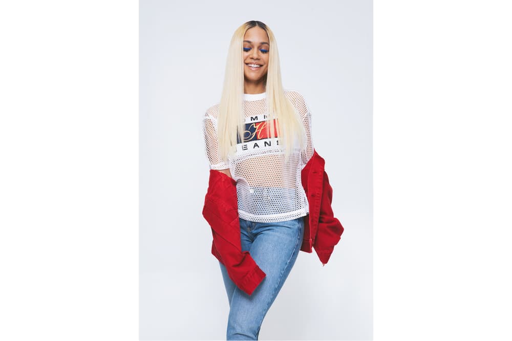 Tommy Jeans Spring 2018 Capsule Collection Campaign Mesh T-Shirt White