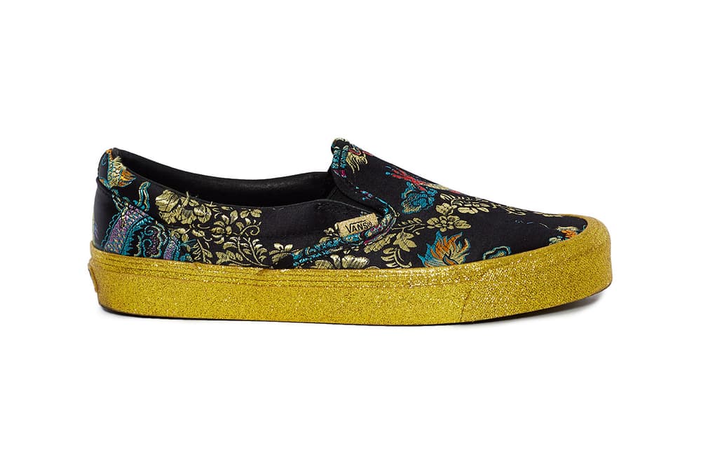 Opening Ceremony x Vans Good Luck Pack Slip-On LX Black Gold Red Blue Brocade Sneaker