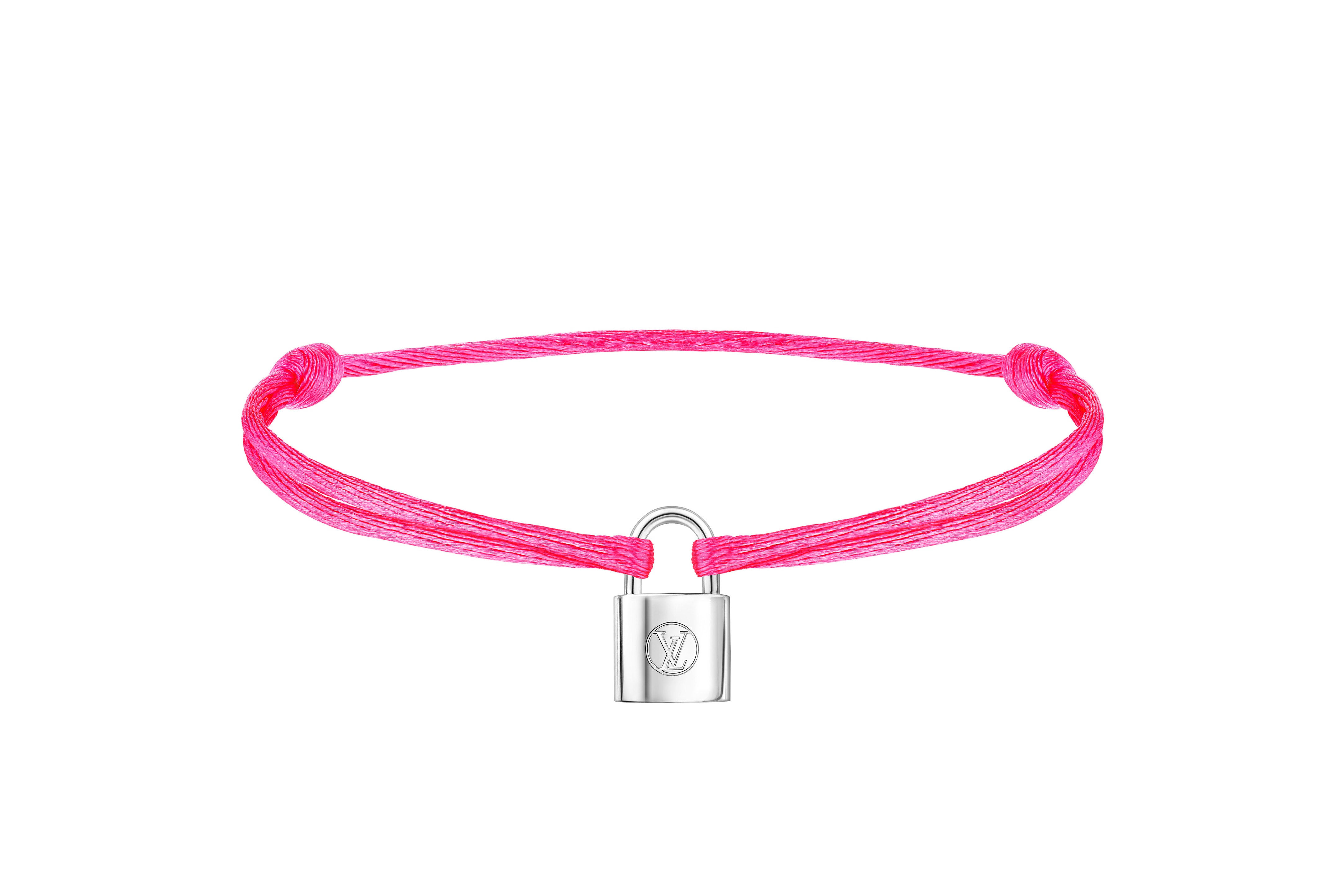 Louis Vuitton Silver Lockit Charity Bracelets UNICEF LV Locks Lock Neon Pink Orange Black Green Blue