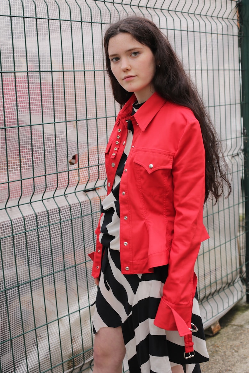 Marques Almeida x Net-A-Porter Collaboration Asymmetrical Dress Red Suit