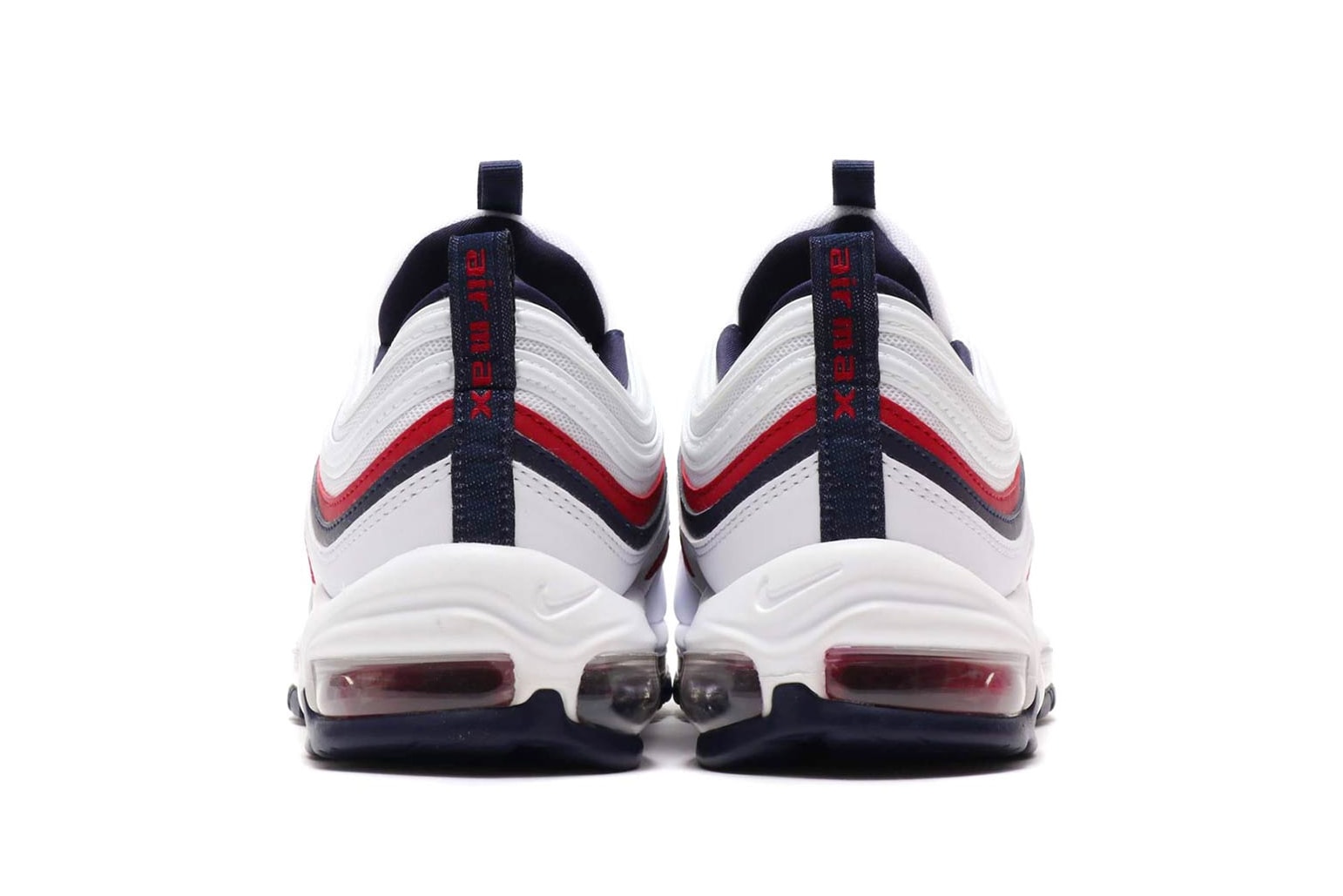 Nike Air Max 97 in "Red Crush" Sneaker White Red Womens Size Exclusive Navy Blue