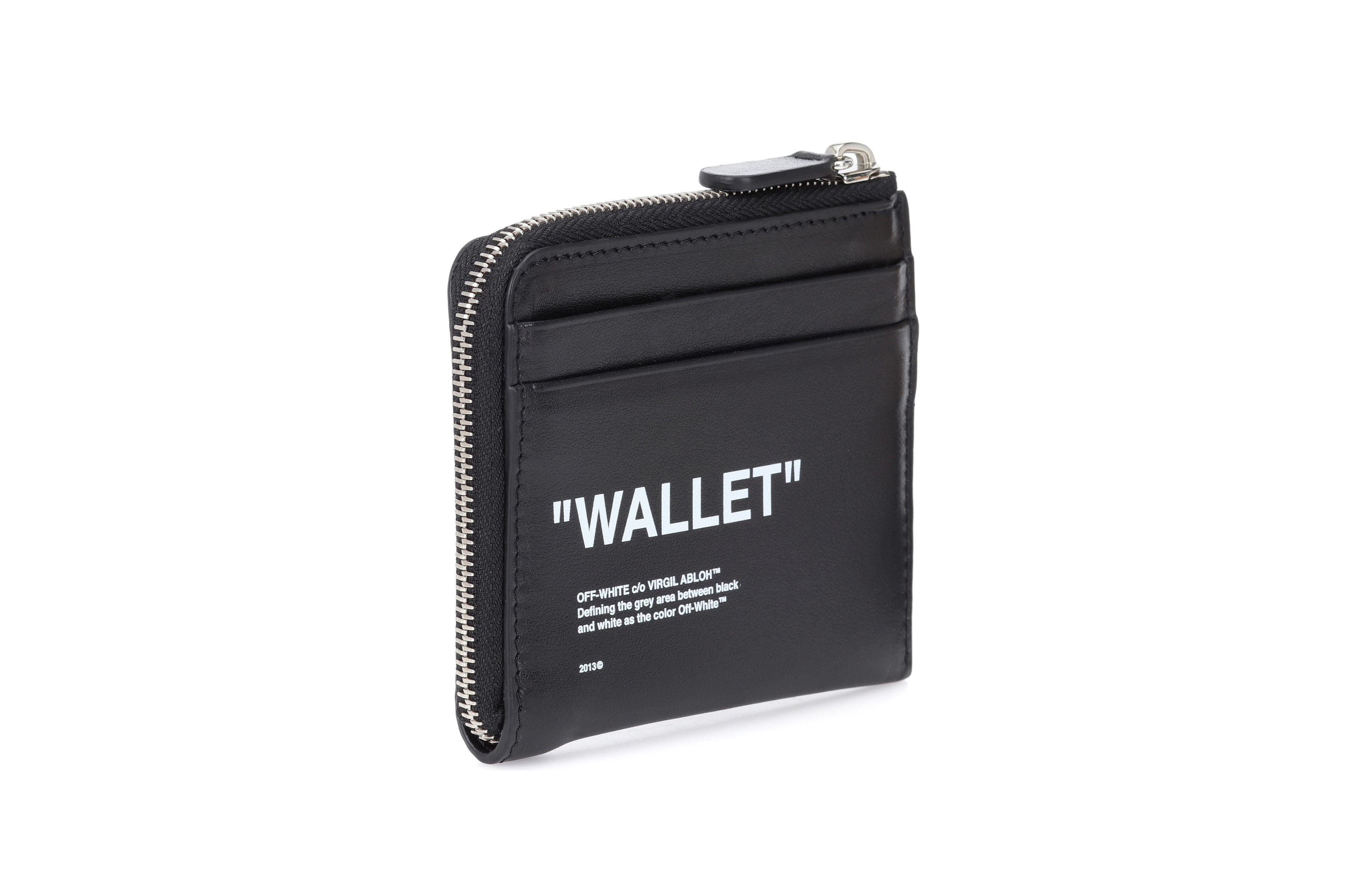 Off-White™ Black Leather Wallet Coin Pocket