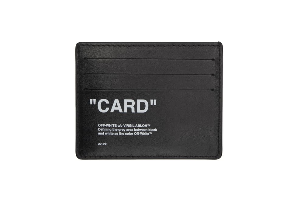 Off-White™ Card Holder Passport Holder Black Leather Travel Accessories virgil abloh