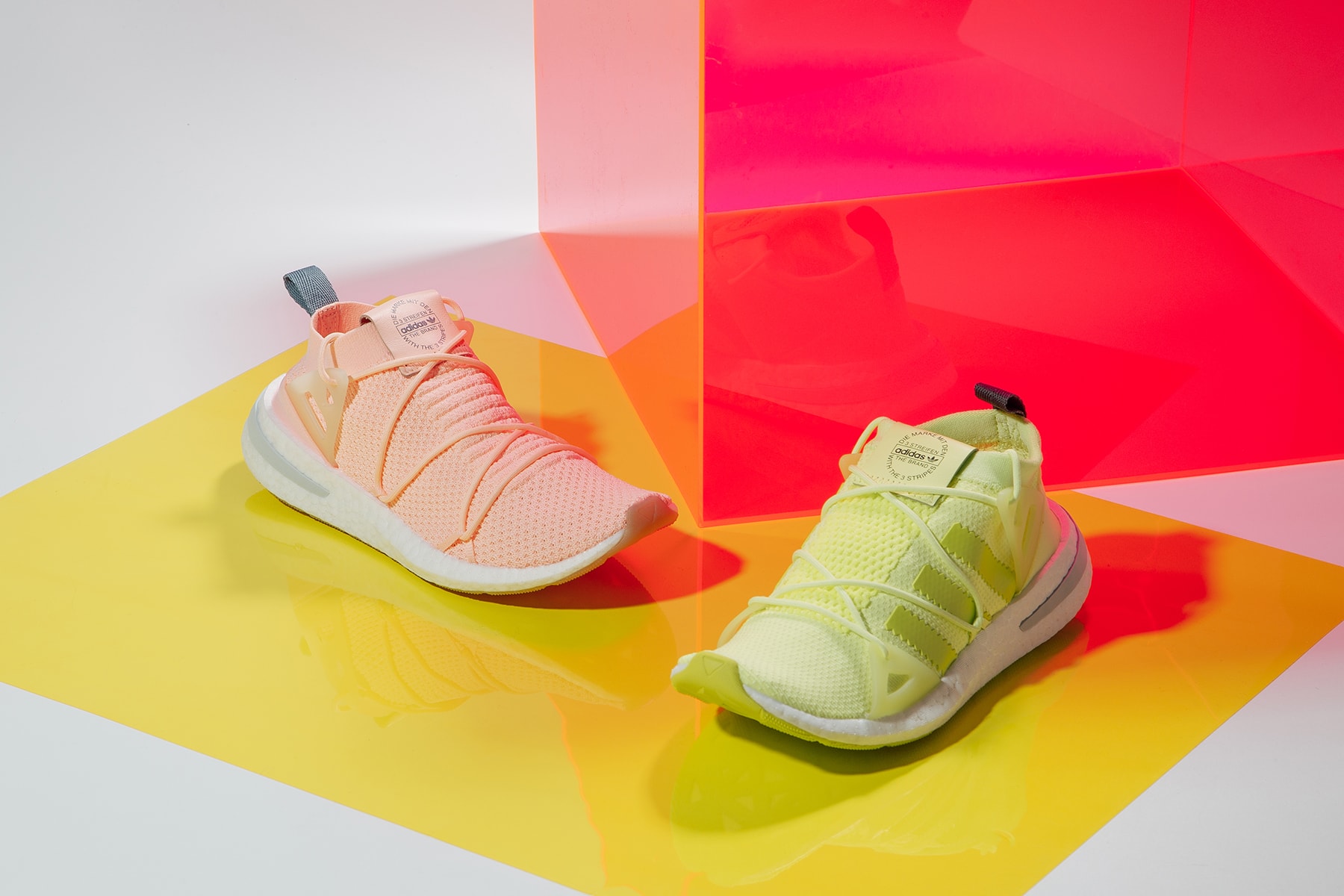 adidas originals arkyn closer look clear orange solar yellow primeknit