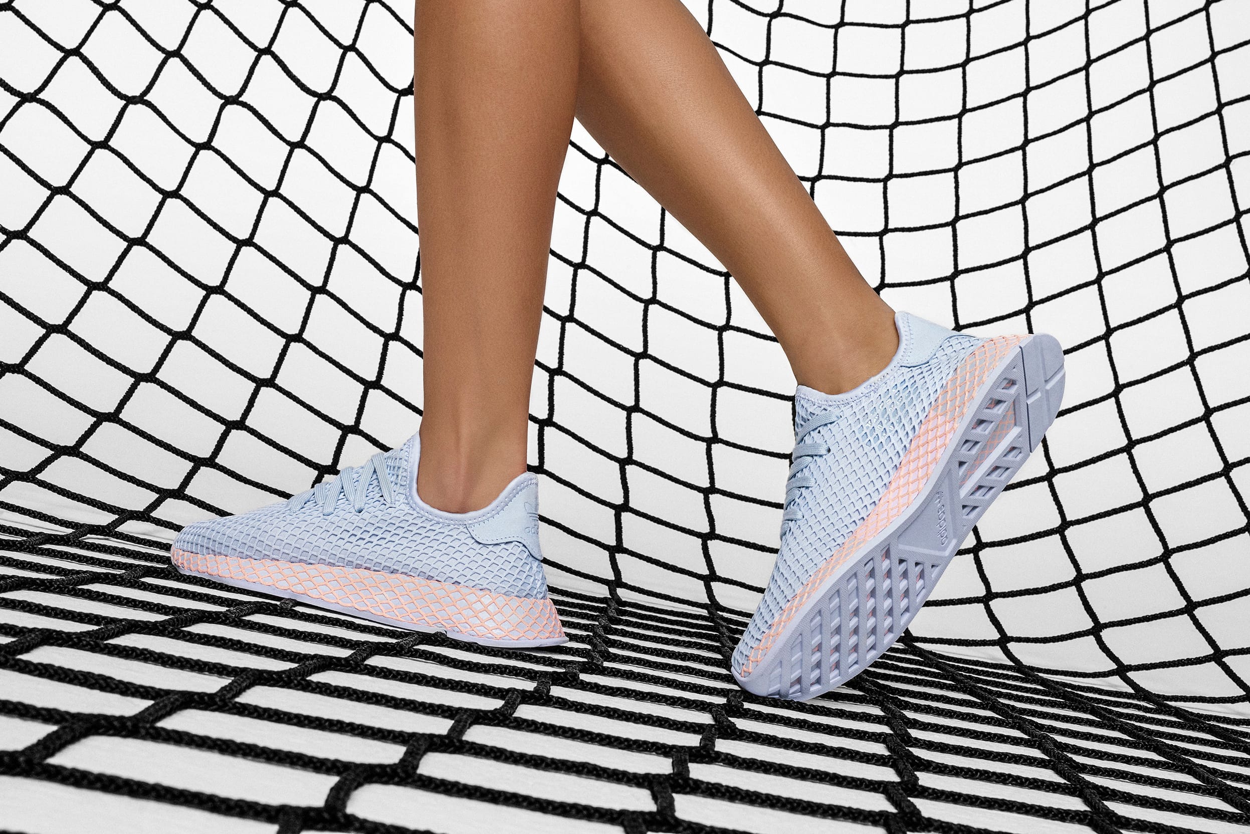 adidas deerupt blue and white