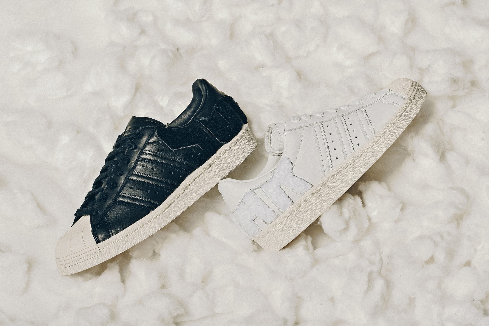 adidas Originals Superstar 80s Varsity Letters Black White