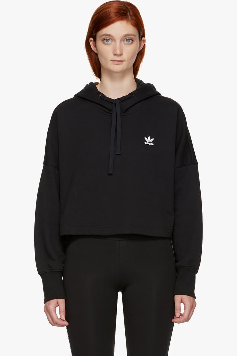 adidas Originals Logo Selection Lounge Pants Black Crop Top Turtleneck Black Trefoil Swimsuit Navy Three-Stripes T-Shirt Black Three-Stripes T-Shirt