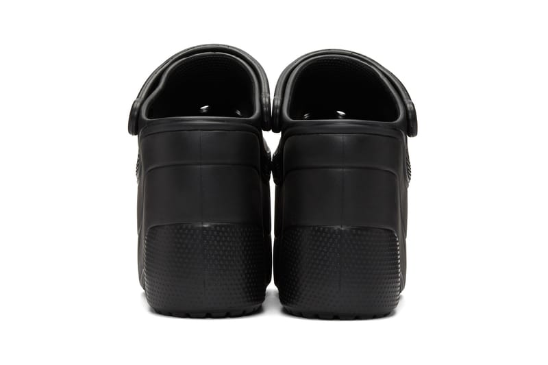 black platform crocs