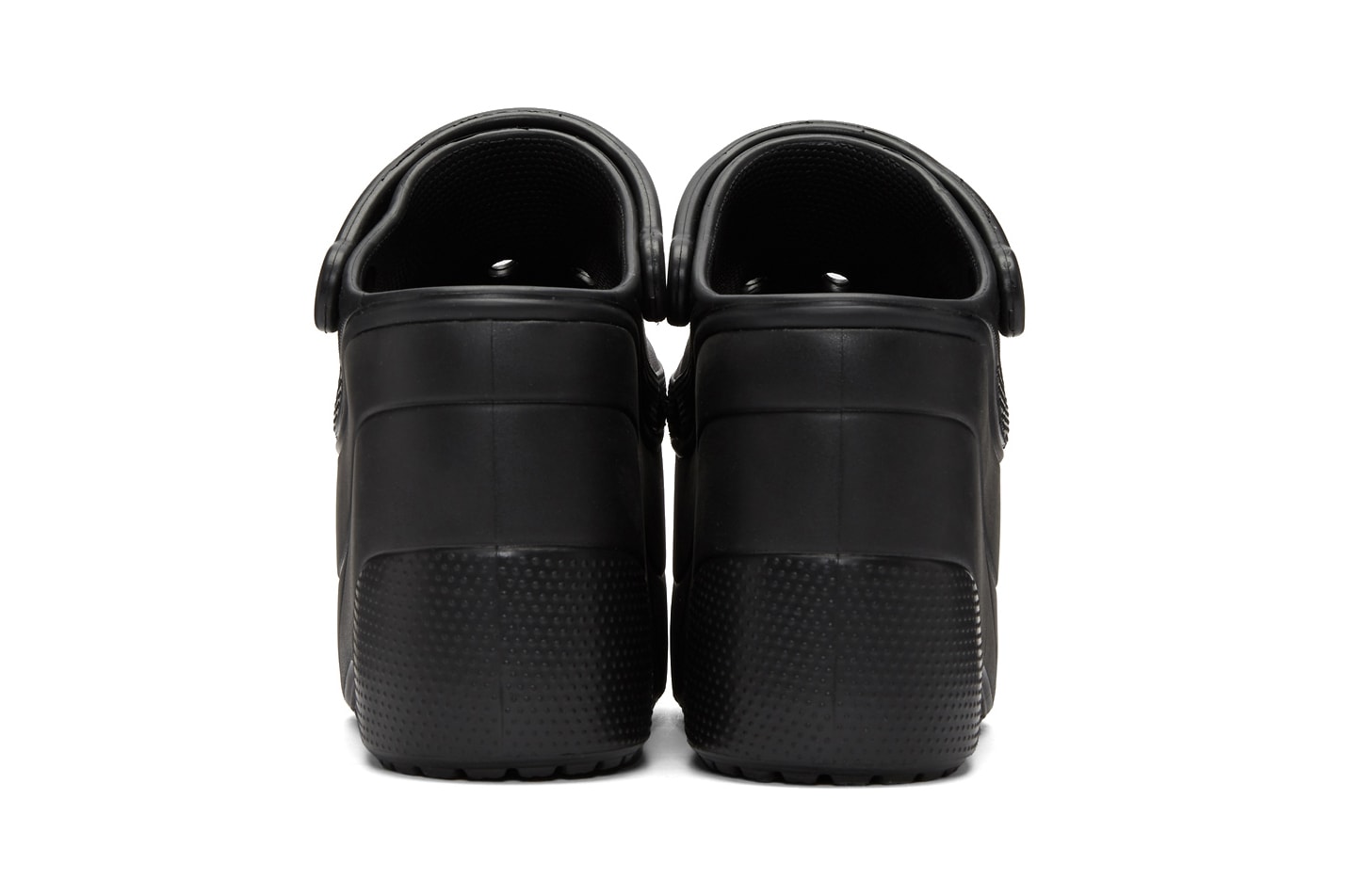 Balenciaga Drops Black Platform Crocs for Summer Iconic Statement Runway Piece Shoes Sandals Extreme Demna Gvasalia