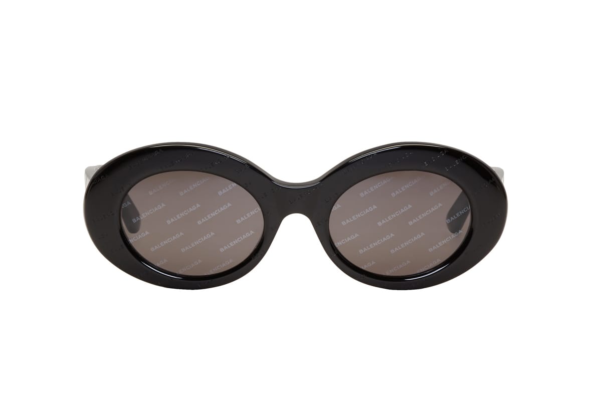 Black Logo Plastic Sunglasses 
