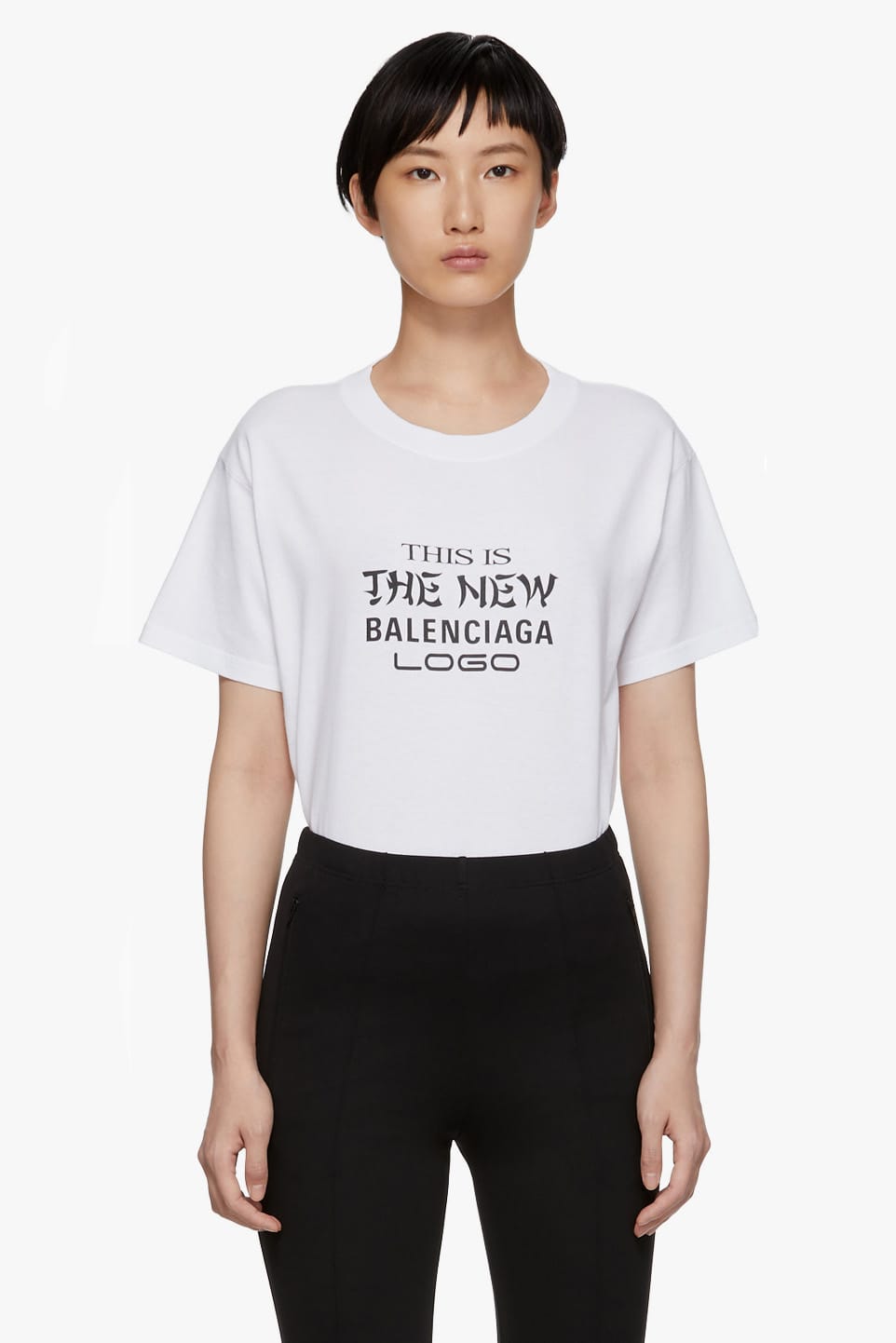new balenciaga logo out t shirt