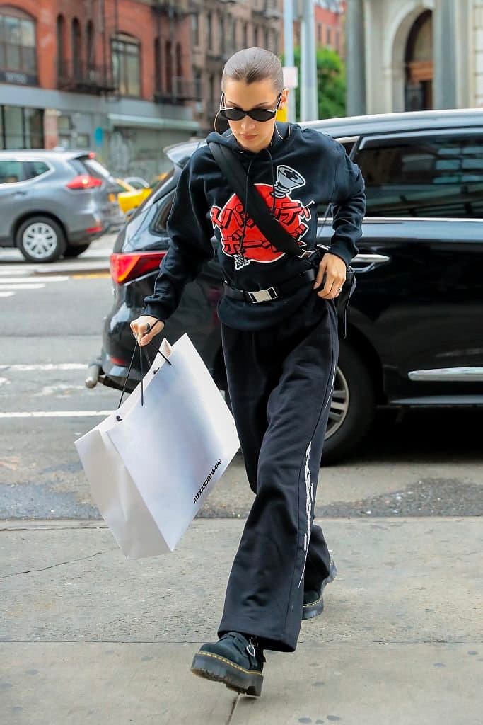 Bella Hadid Spaghetti Boys Hoodie Japanese Red Black