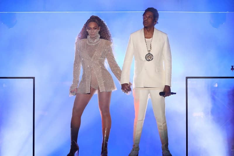 Beyonce Jay Z On The Run II Tour Cardiff Concert Silver Laquan smith dress