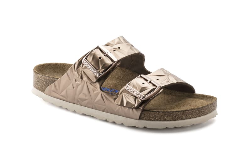 Birkenstock Metallic Rose Gold Spectral Silver Arizona Sandals