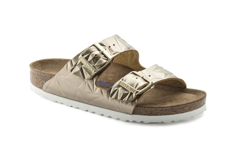 Birkenstock Metallic Rose Gold Spectral Silver Arizona Sandals