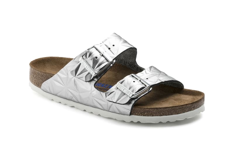 Birkenstock Metallic Rose Gold Spectral Silver Arizona Sandals